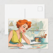 Hoop snel van je te horen! Briefkaart (Voorkant / Achterkant)