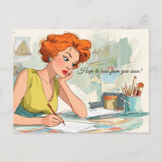 Hoop snel van je te horen! Briefkaart (Voorkant)