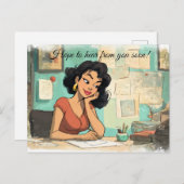 Hoop snel van je te horen! Briefkaart (Voorkant / Achterkant)