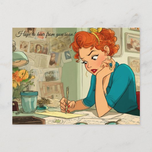 Hoop snel van je te horen! Briefkaart (Voorkant)