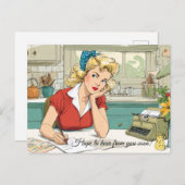 Hoop snel van je te horen! Briefkaart (Voorkant / Achterkant)