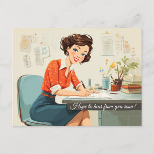 Hoop snel van je te horen! briefkaart