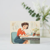 Hoop snel van je te horen! briefkaart (Staand voorkant)