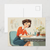 Hoop snel van je te horen! briefkaart (Voorkant / Achterkant)