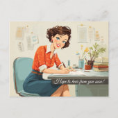 Hoop snel van je te horen! briefkaart (Voorkant)