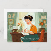 Hoop snel van je te horen! Briefkaart (Voorkant / Achterkant)