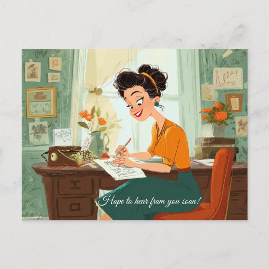 Hoop snel van je te horen! Briefkaart (Voorkant)