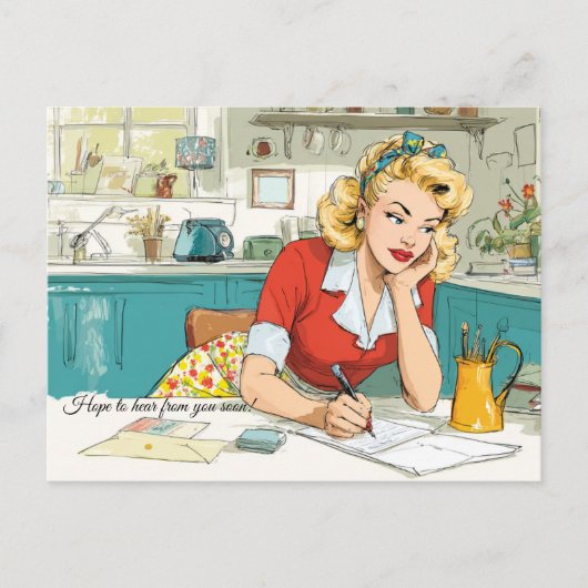 Hoop snel van je te horen! Briefkaart (Voorkant)