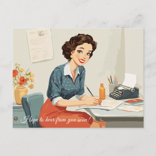 Hoop snel van je te horen! Briefkaart (Voorkant)
