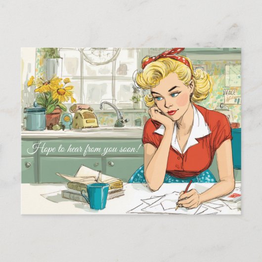 Hoop snel van je te horen! Briefkaart (Voorkant)