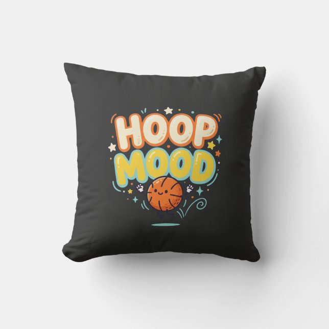 Hoop Stemming Grappige Basketbal Fan Kussen (Voorkant)