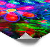 Hoop sterker dan angst  bloemen inspirerend poster (Hoek)