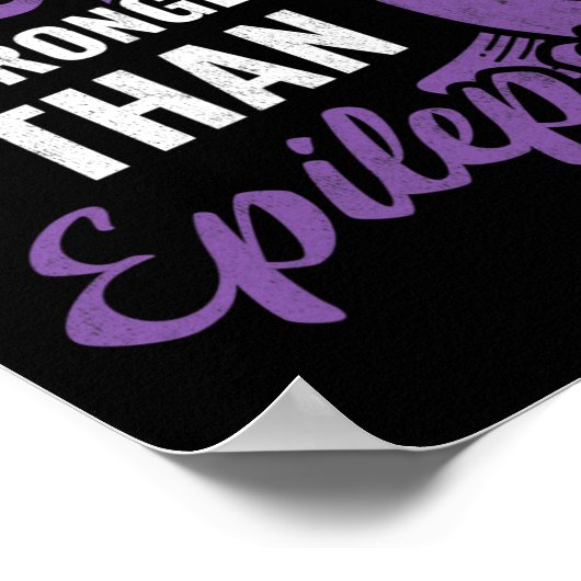 Hoop Sterker dan Epilepsie Bewustzijn Pat Poster (Hoek)