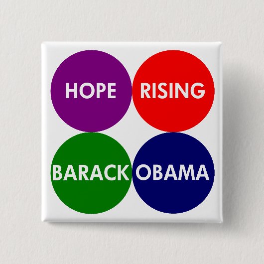 Hoop stijgt: Barack Obama Button (Voorkant)