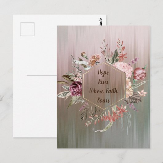 Hoop stijgt waar Faith Soars Briefkaart (Voorkant / Achterkant)