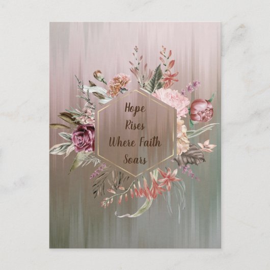 Hoop stijgt waar Faith Soars Briefkaart (Voorkant)