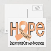 Hoop telt 2 endometriumkanker briefkaart (Voorkant / Achterkant)