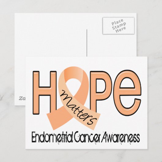 Hoop telt 2 endometriumkanker briefkaart (Voorkant / Achterkant)