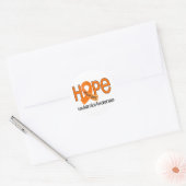 Hoop telt 2 Leukemie Ronde Sticker (Envelop)