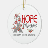 Hoop telt 3 ziekte van Parkinson Keramisch Ornament (Links)