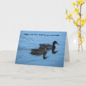 Hoop, troost, genezing en kracht kaart (Gele Bloem)