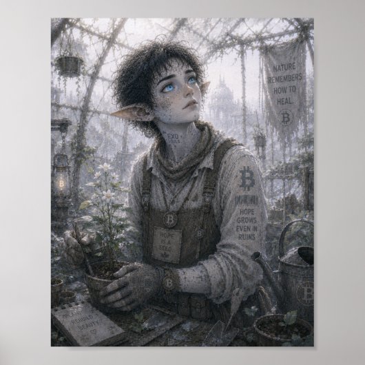 Hoop / Tuinman / Glazen Kas Poster (Voorkant)