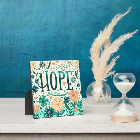 Hoop Turquoise Inspirerend Bloemen  Fotoplaat (Insitu)