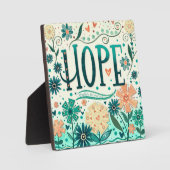 Hoop Turquoise Inspirerend Bloemen  Fotoplaat (Voorkant)