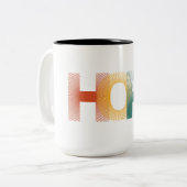hoop tweekleurige koffiemok (Voorkant links)