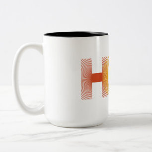 hoop tweekleurige koffiemok