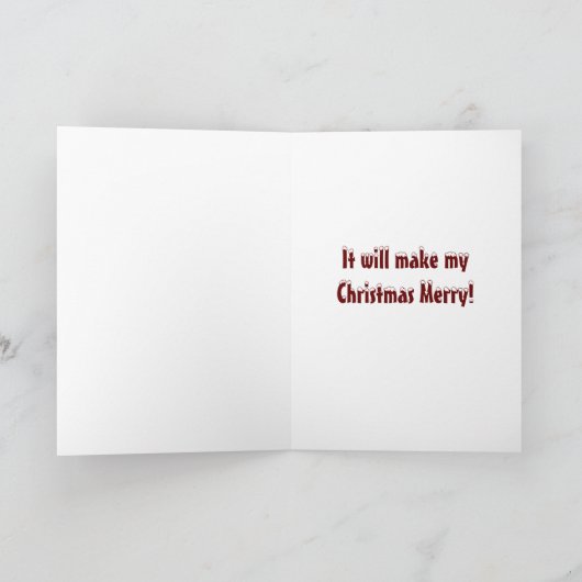 **HOOP U TE ZIEN OP CHRISTMAS** KAART (Binnen)