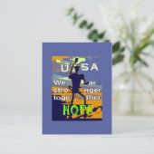 Hoop USA Wij zijn samen sterker Inspirerend Briefkaart (Staand voorkant)