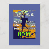 Hoop USA Wij zijn samen sterker Inspirerend Briefkaart (Voorkant)