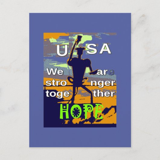 Hoop USA Wij zijn samen sterker Inspirerend Briefkaart (Voorkant)