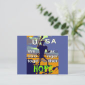 Hoop USA Wij zijn samen sterker Inspirerend Briefkaart (Staand voorkant)