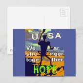 Hoop USA Wij zijn samen sterker Inspirerend Briefkaart (Voorkant / Achterkant)