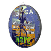 Hoop USA Wij zijn samen sterker Inspirerend Dartbord (Voorkant Rechts)
