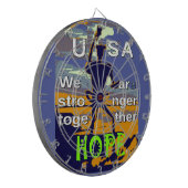 Hoop USA Wij zijn samen sterker Inspirerend Dartbord (Voorkant Links)