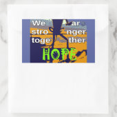 Hoop USA Wij zijn samen sterker Inspirerend Rechthoekige Sticker (Tas)