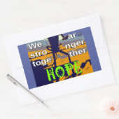 Hoop USA Wij zijn samen sterker Inspirerend Rechthoekige Sticker (Envelop)