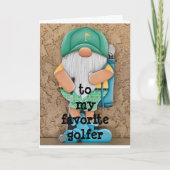 HOOP UW CHRISTMAS *IS TOT PAR* FAV GOLFER FEESTDAGEN KAART (Voorkant)