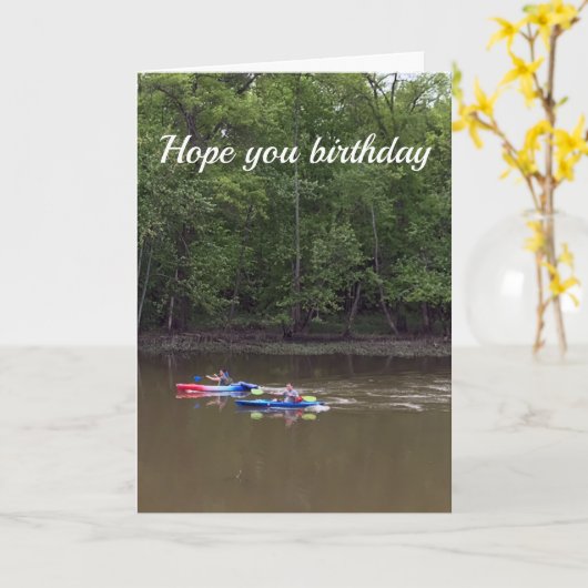 HOOP ** UW VERJAARDAG ** IS SOEPEL EN PLEZIERIG KAART (Gele Bloem)