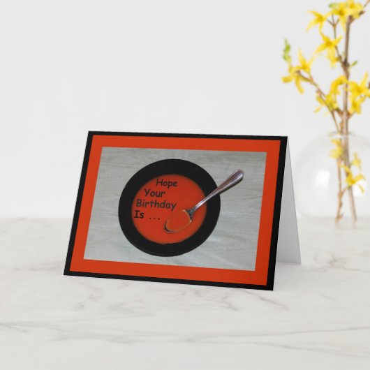 Hoop Uw Verjaardag soep-ER is! Kaart (Gele Bloem)
