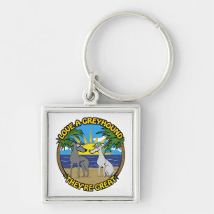 HOOP VAN EEN GREYHOUND DAT ZE GROOT ZIJN SLEUTELHANGER