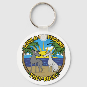 HOOP VAN EEN GREYHOUND DAT ZE REGEL! SLEUTELHANGER