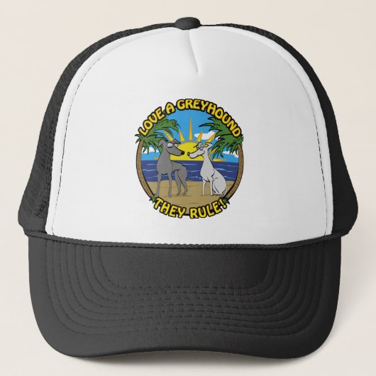 HOOP VAN EEN GREYHOUND DAT ZE REGEL! TRUCKER PET (Voorkant)