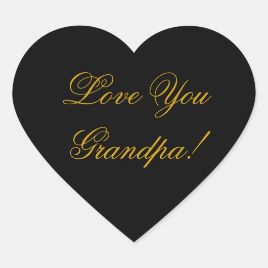 HOOP VAN JE GRANDPA HART STICKER (Voorkant)