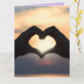 HOOP VAN JE "HARTHANDEN" FOTO GREETTING GROTE KAAR KAART (Gele Bloem)