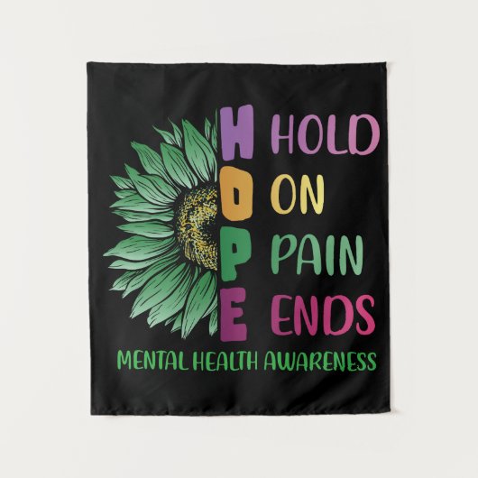 HOOP vasthouden aan pijn maakt geestelijke gezondh Wandkleed (Voorkant)