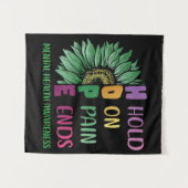 HOOP vasthouden aan pijn maakt geestelijke gezondh Wandkleed (Voorkant (horizontaal))